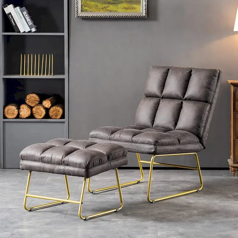 Fauteuil d'appoint avec pouf, canapé-lit, 4013