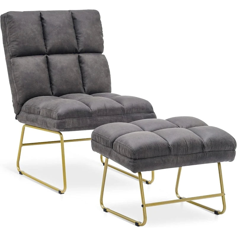 Fauteuil d'appoint avec pouf, canapé-lit, 4013