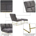 Fauteuil d'appoint avec pouf, canapé-lit, 4013