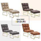 Fauteuil d'appoint avec pouf, canapé-lit, 4013