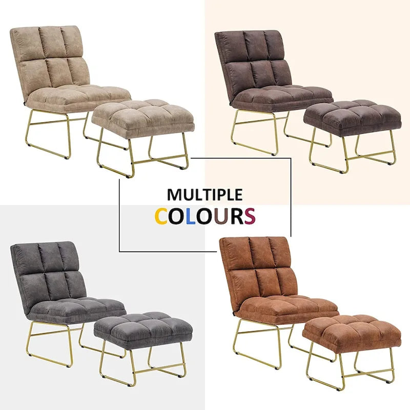 Fauteuil d'appoint avec pouf, canapé-lit, 4013