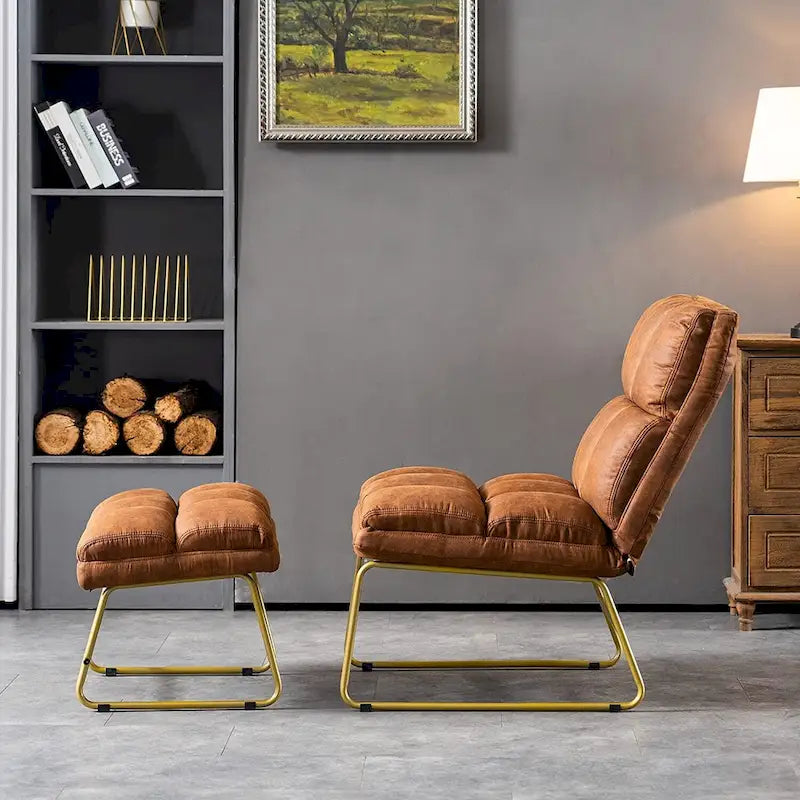 Fauteuil d'appoint avec pouf, canapé-lit, 4013