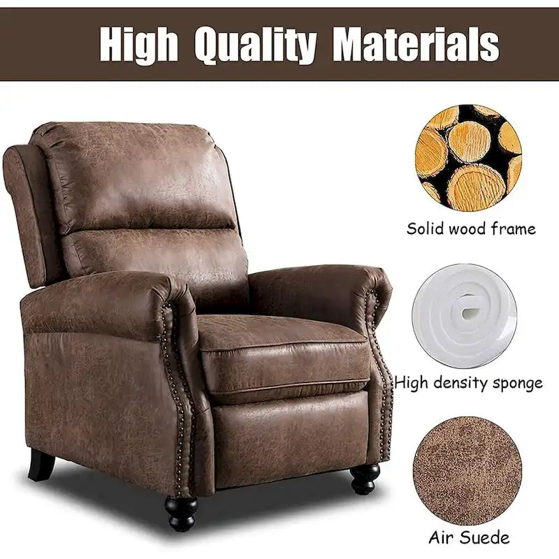 Fauteuil inclinable Pushback avec rivets décoratifs - Lot de 2