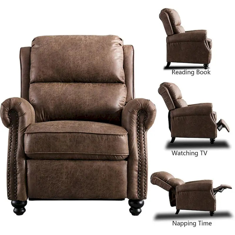 Fauteuil inclinable Pushback avec rivets décoratifs - Lot de 2