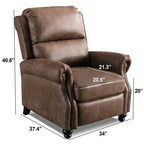 Fauteuil inclinable Pushback avec rivets décoratifs - Lot de 2