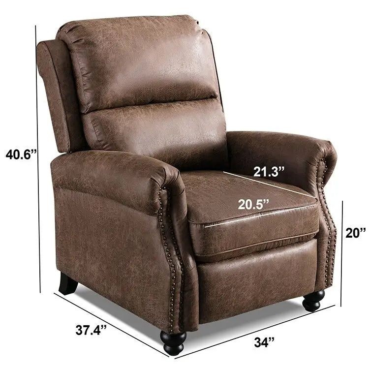 Fauteuil inclinable Pushback avec rivets décoratifs - Lot de 2
