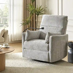 Fauteuil inclinable berçant pivotant 38 avec ports USB pour chambre de bébé