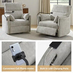 Fauteuil inclinable berçant pivotant 38 avec ports USB pour chambre de bébé