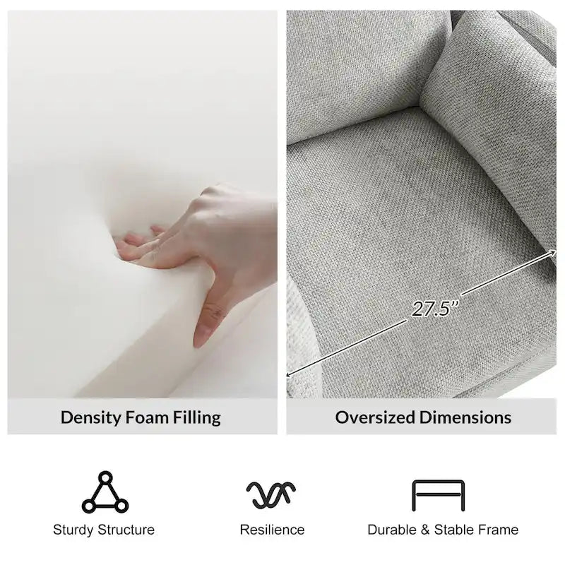 Fauteuil inclinable berçant pivotant 38 avec ports USB pour chambre de bébé