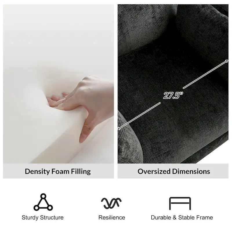 Fauteuil inclinable berçant pivotant 38 avec ports USB pour chambre de bébé