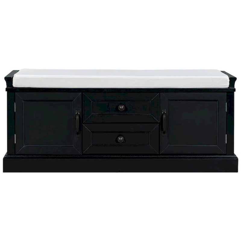 Banc de rangement à chaussures avec coussin amovible pour le salon