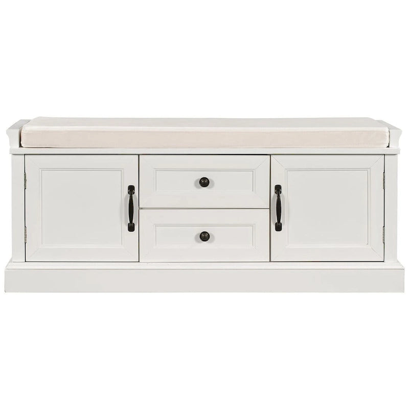 Banc de rangement à chaussures avec coussin amovible pour le salon