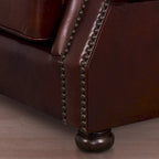 Ensemble canapé et causeuse en cuir