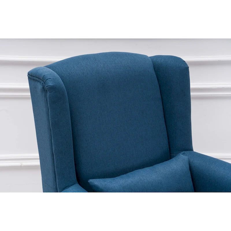 Fauteuil capitonné à oreilles avec clous de tapissier