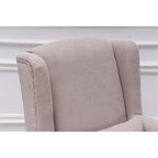 Fauteuil capitonné à oreilles avec clous de tapissier