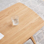 Table basse en bois massif avec étagère de rangement