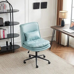 Chaise de bureau ergonomique sans accoudoirs en polyester avec roulettes