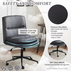 Chaise de bureau ergonomique sans accoudoirs en polyester avec roulettes