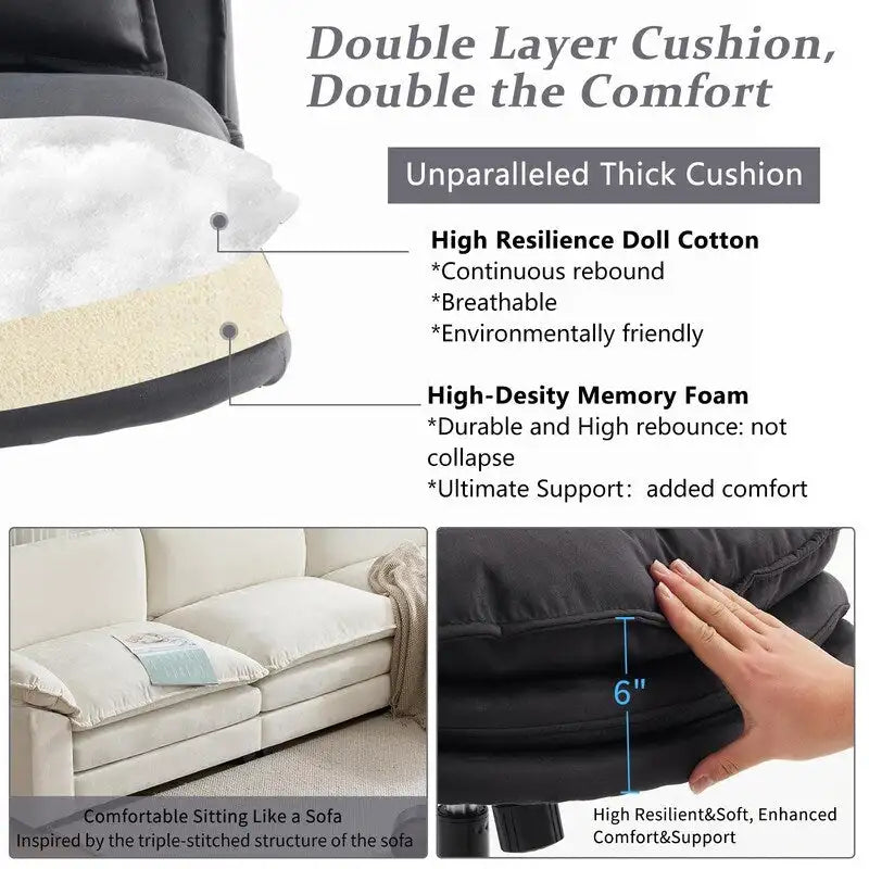 Chaise de bureau ergonomique sans accoudoirs en polyester avec roulettes