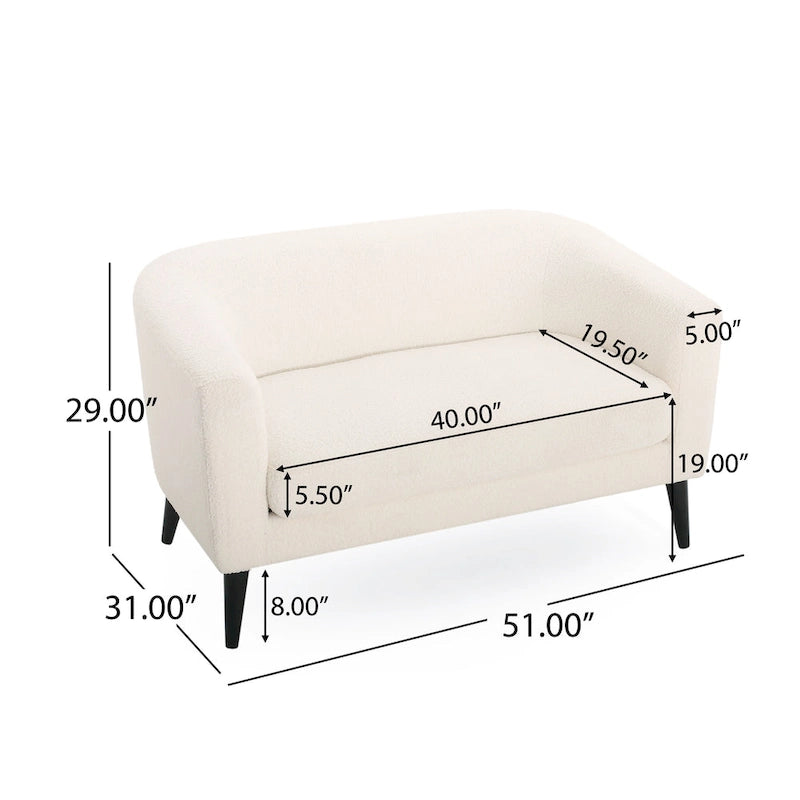 Causeuse en tissu