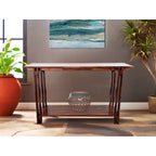 Console architecturale en bois d'acacia avec étagère