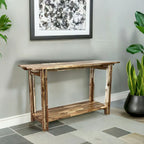 Console architecturale en bois d'acacia avec étagère