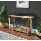 Console architecturale en bois d'acacia avec étagère