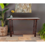 Console architecturale en bois d'acacia avec étagère