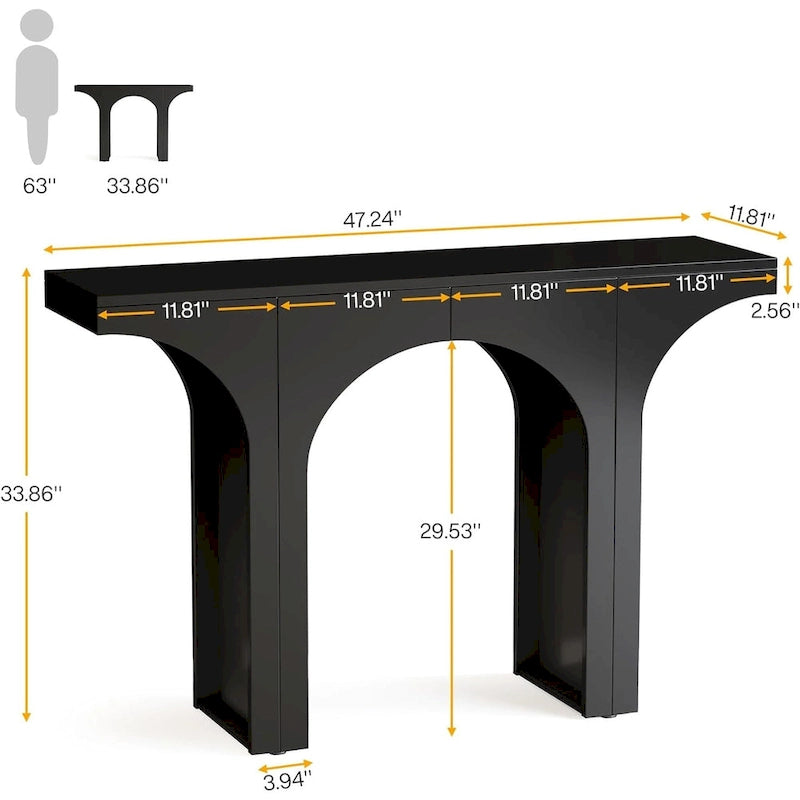 Console d'entrée, table de couloir moderne derrière le canapé