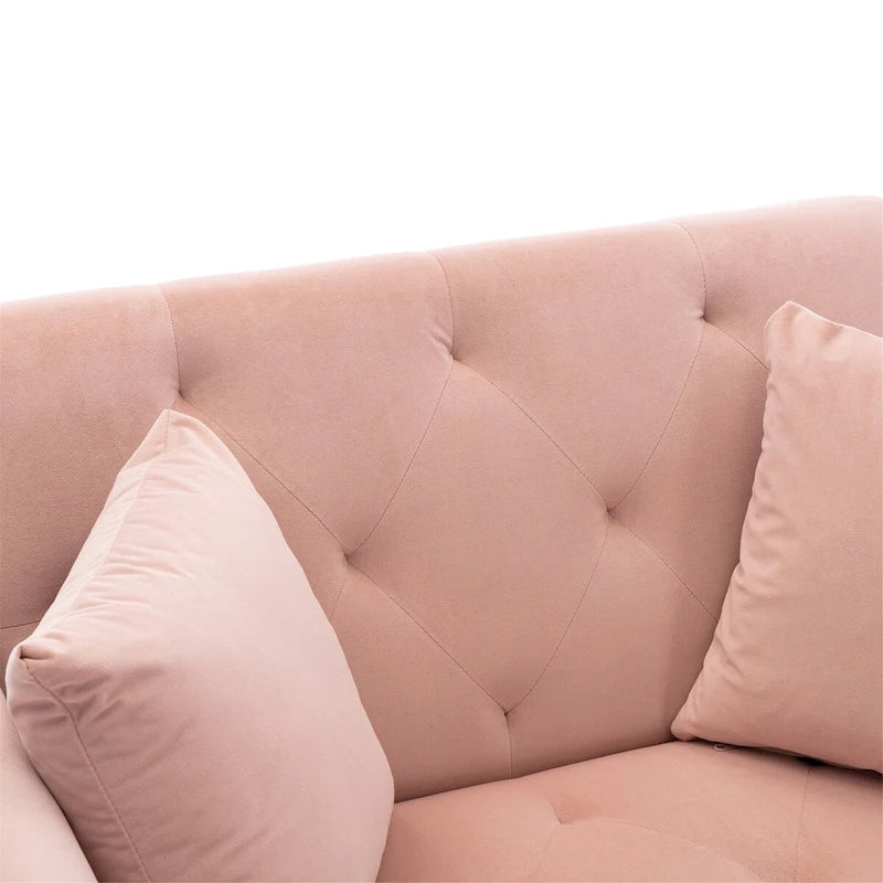 Chaise longue d'intérieur, fauteuil de lit convertible 2 en 1 en velours avec pouf, fauteuil de relaxation avec dossier inclinable réglable