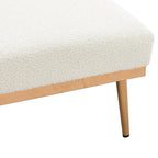 Chaise longue d'intérieur, fauteuil de lit convertible 2 en 1 en velours avec pouf, fauteuil de relaxation avec dossier inclinable réglable
