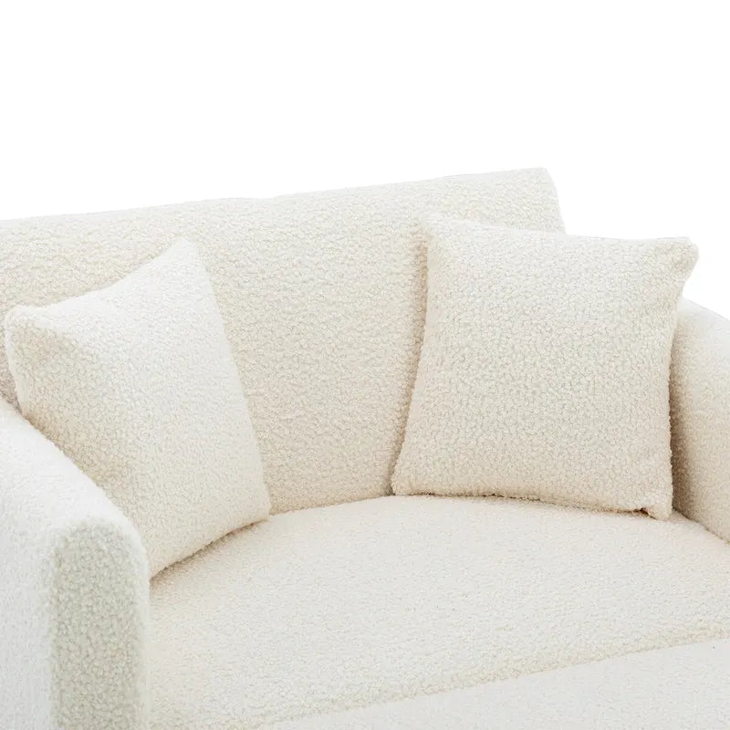 Chaise longue d'intérieur, fauteuil de lit convertible 2 en 1 en velours avec pouf, fauteuil de relaxation avec dossier inclinable réglable
