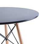 Table Blanche 31.5, Table de Salle à Manger Mid-Century pour 2-4 personnes avec Plateau Rond en MDF, Table d'Appoint, Table Basse de Loisirs