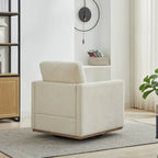 Fauteuil d'appoint pivotant moderne en chenille, lot de 1