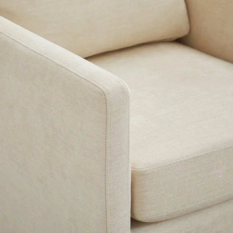 Fauteuil d'appoint pivotant moderne en chenille, lot de 1