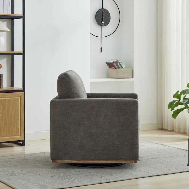 Fauteuil d'appoint pivotant moderne en chenille, lot de 1