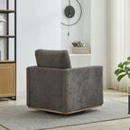 Fauteuil d'appoint pivotant moderne en chenille, lot de 1