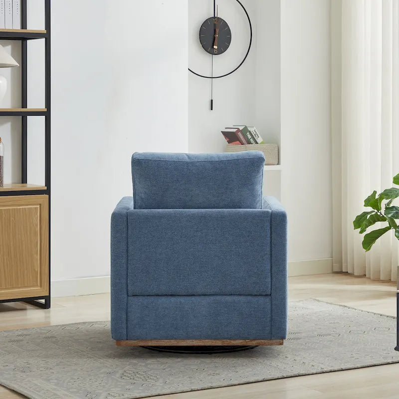 Fauteuil d'appoint pivotant moderne en chenille, lot de 1