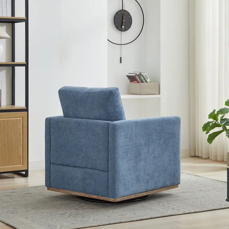 Fauteuil d'appoint pivotant moderne en chenille, lot de 1