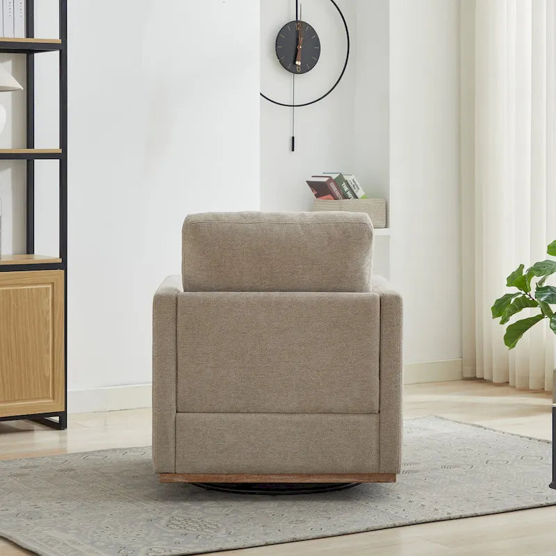 Fauteuil d'appoint pivotant moderne en chenille, lot de 1