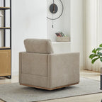 Fauteuil d'appoint pivotant moderne en chenille, lot de 1