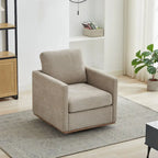Fauteuil d'appoint pivotant moderne en chenille, lot de 1