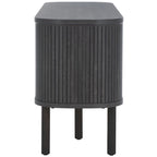 2 Tambours & 1 Meuble TV à porte vitrée - 59Wx15Px24H