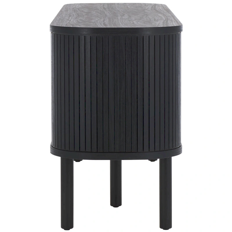 2 Tambours & 1 Meuble TV à porte vitrée - 59Wx15Px24H