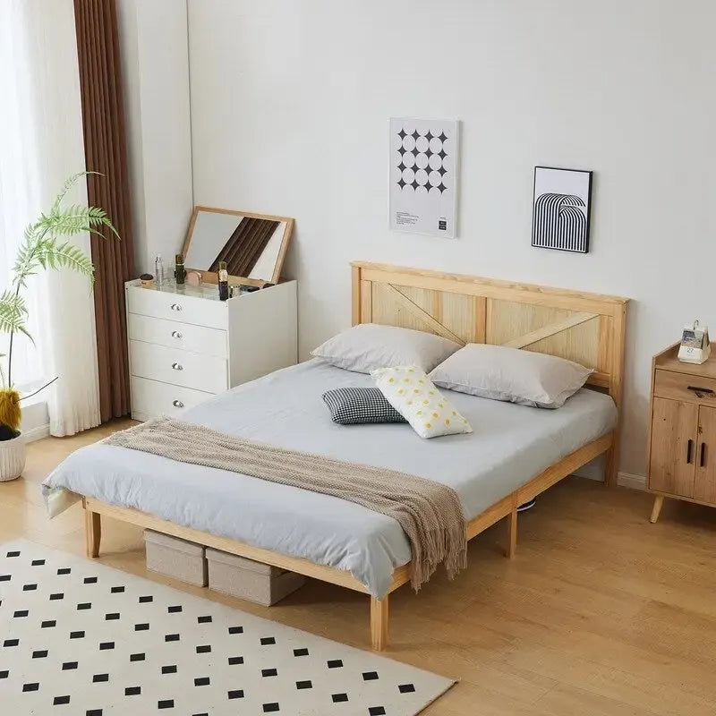 Lits en bois sans pied de lit